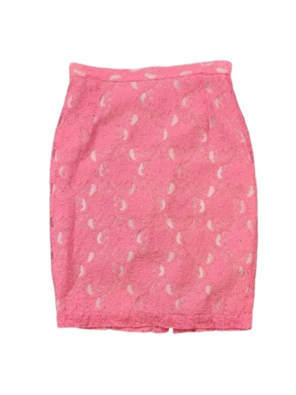 H&M Conscious Lace Pencil Skirt Organic Cotton Womens Size 6 Pink Barbiecore